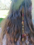 bijou de cheveu tissé à la main de couleur mandarine