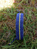 bracelet homme entièrement tissé à la main de couleur bleu marine