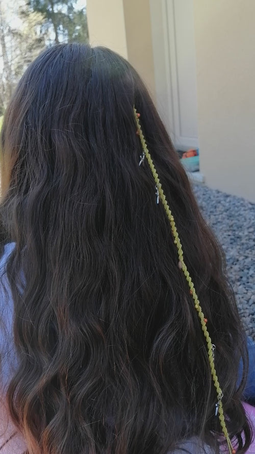 bijou de cheveu tissé à la main en micro macramé